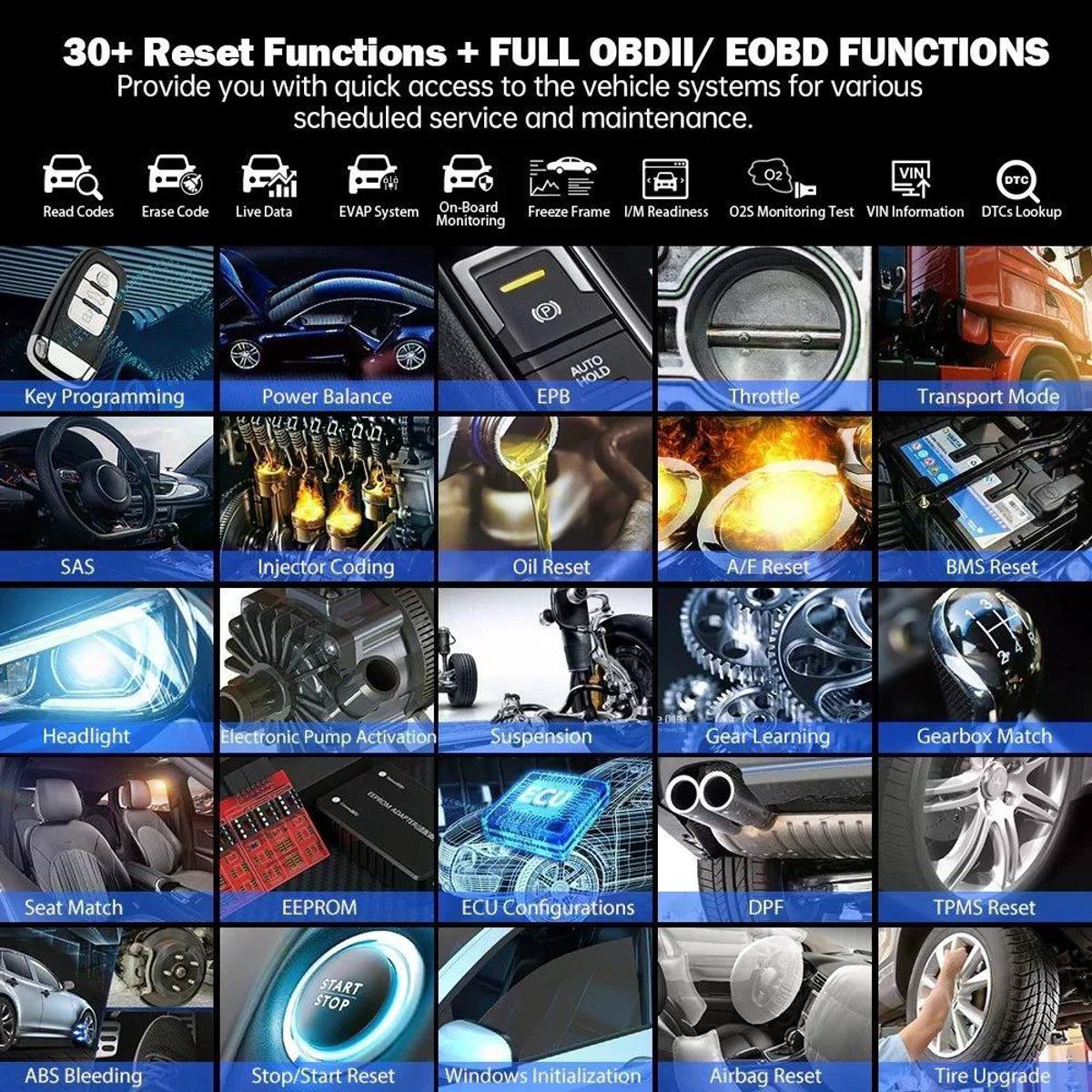 GENERICO - Scanner Y Llaves Xtool Ip819 Funciones Especiales +30 Dpf