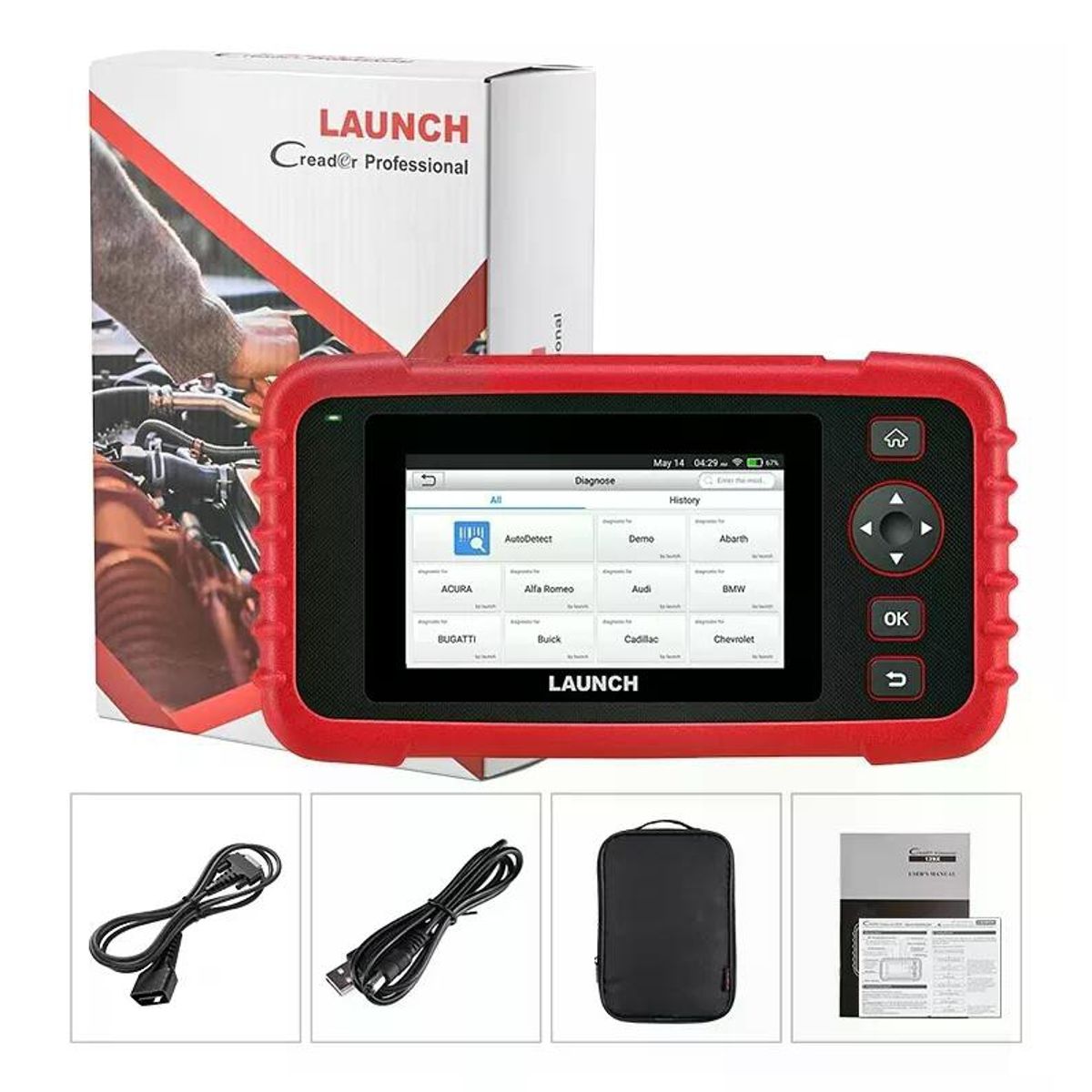 LAUNCH - Scanner Automotriz Launch Crp 123x V2 Profesional Abs Srs