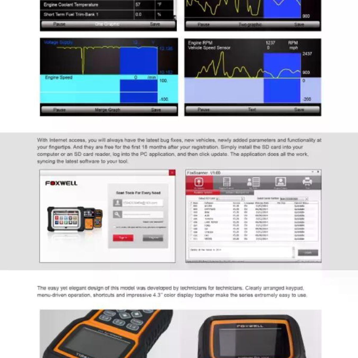 GENERICO - Scanner Automotriz Foxwell Nt414 Ecu Abs Airbag Y Transmis