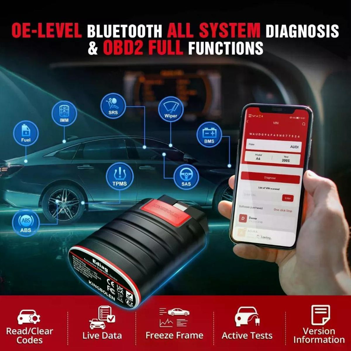 GENERICO - Scanner Automotriz Ediag Dz Mejor Que Thinksafe 15 Funciones