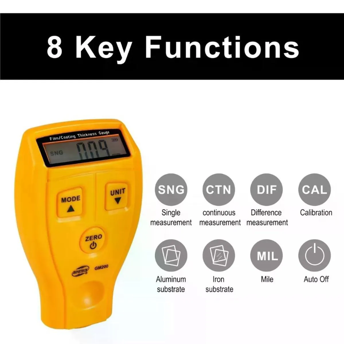 GENERICO - Medidor Tester De Espesor De Pintura Automotriz