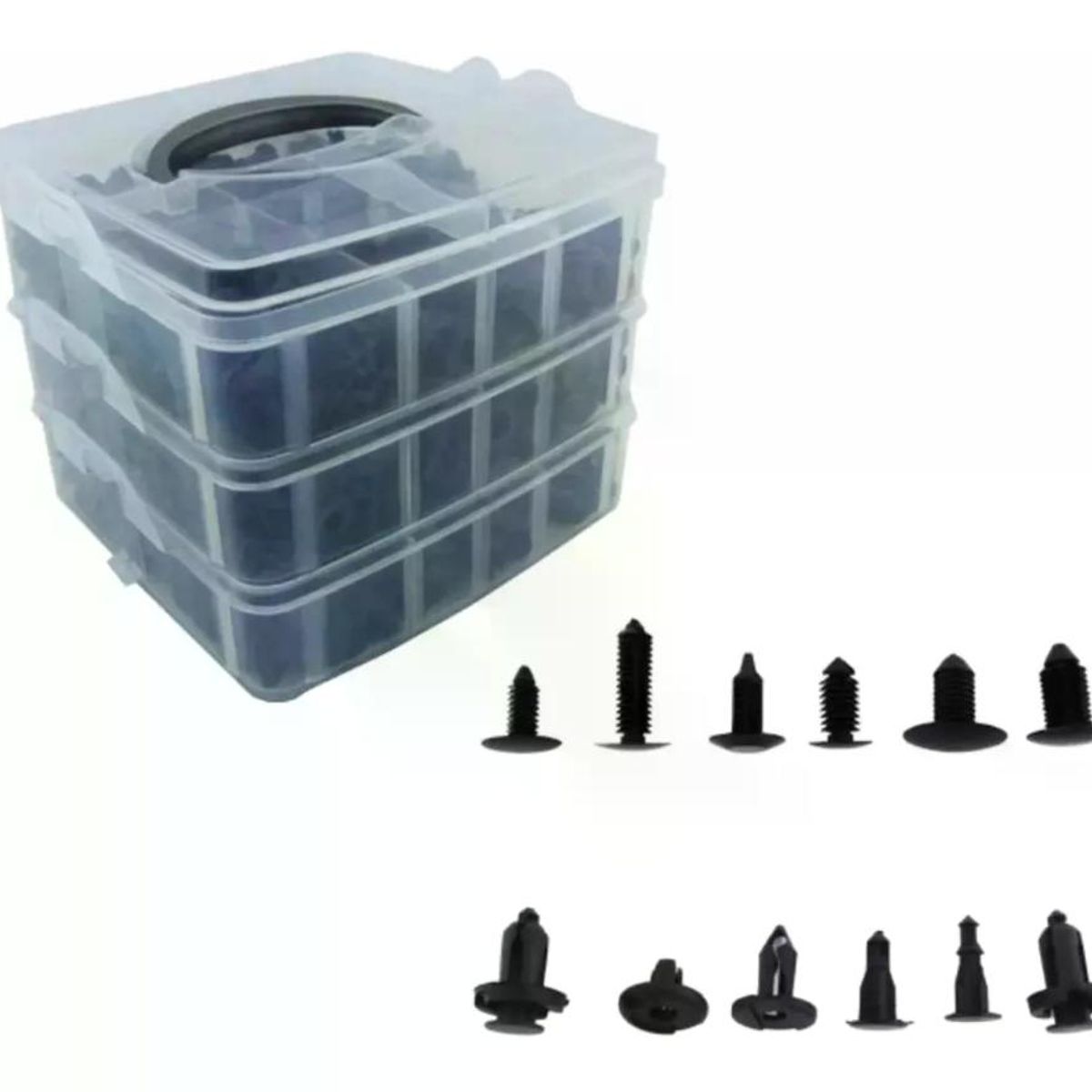 GENERICO - Kit Clip Broche Pvc Plásticos Auto 625 Unidades