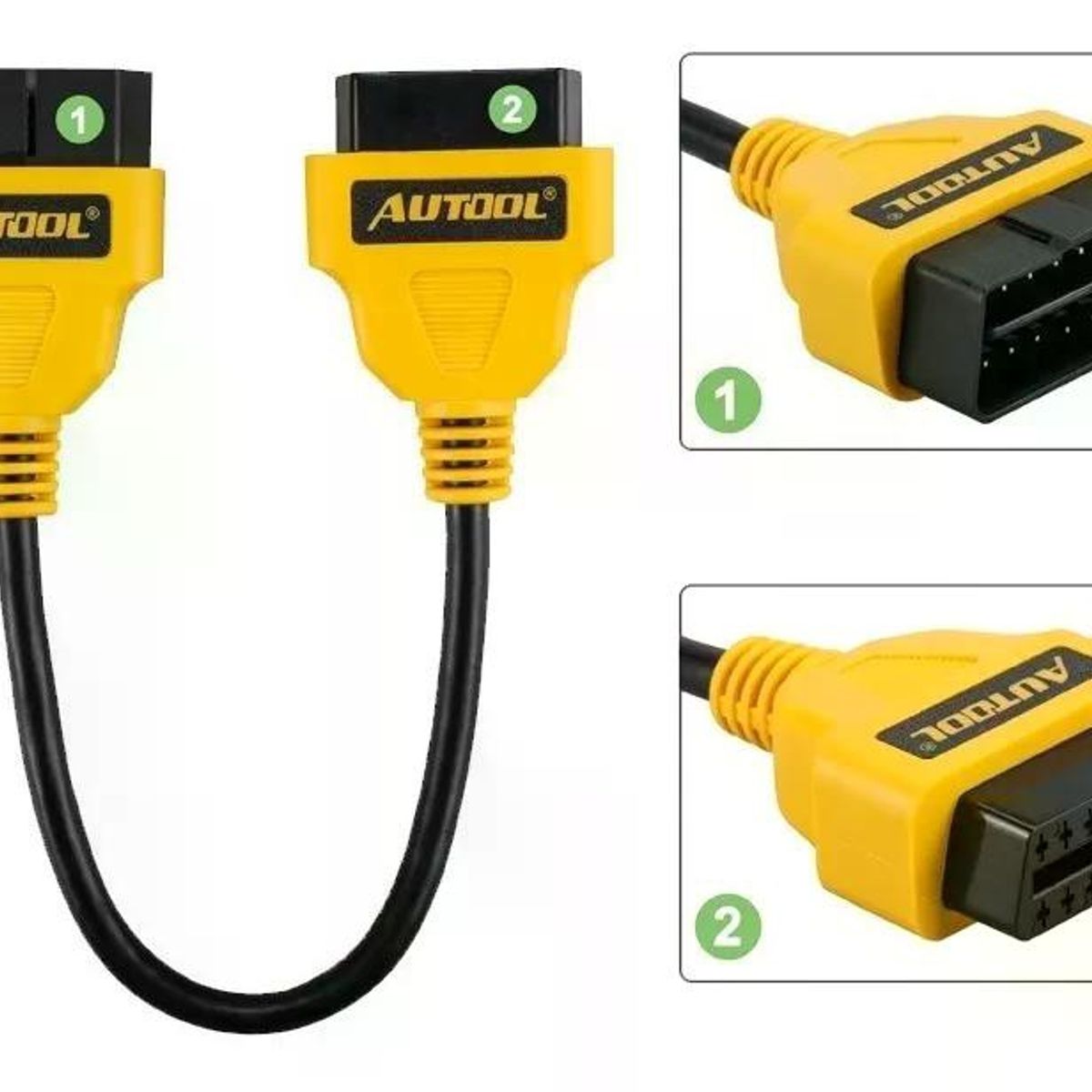GENERICO - Cable Extensión 30 Cm Obd2 Scanner Automotriz