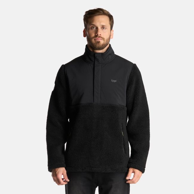 LIPPI - Chaqueta Hombre Glaciar Sherpa-Pro 1/4 Zip Jacket Negro Lippi