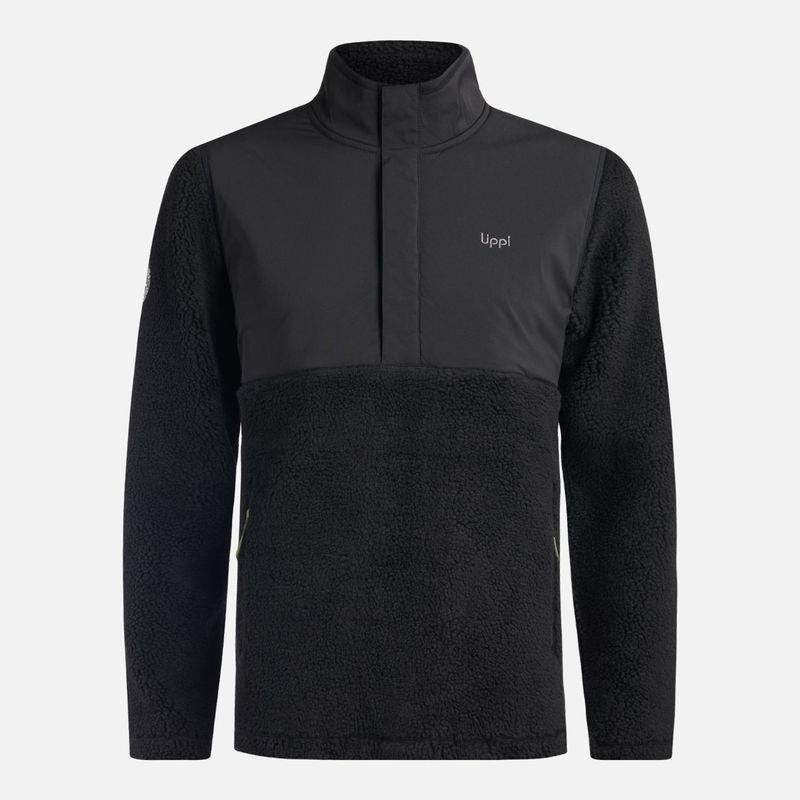 LIPPI - Chaqueta Hombre Glaciar Sherpa-Pro 1/4 Zip Jacket Negro Lippi
