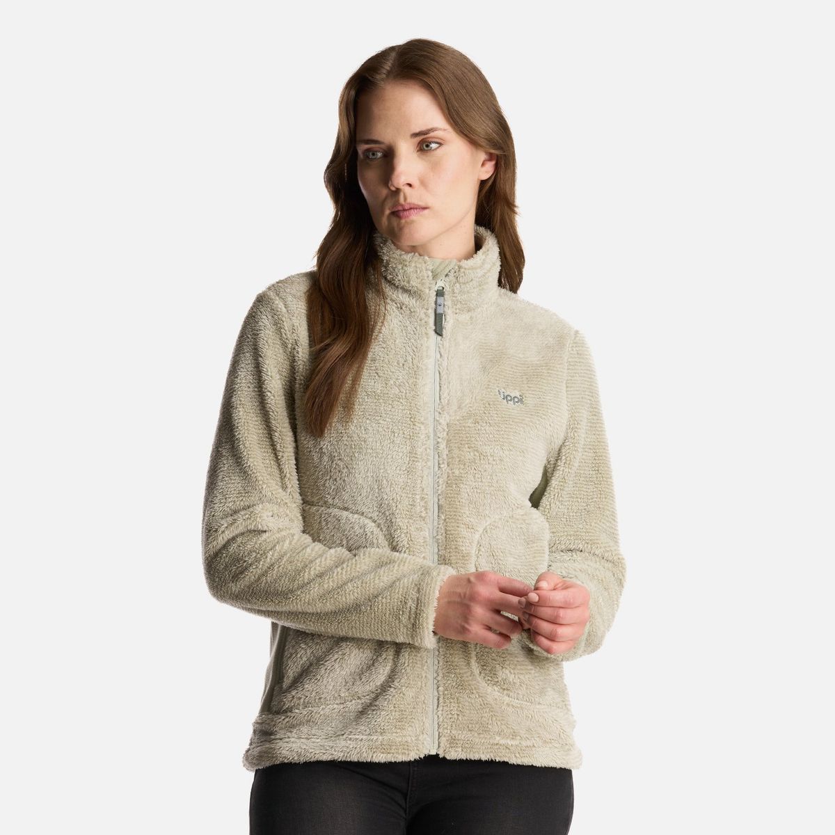 LIPPI - Chaqueta Mujer Ferret Shaggy-Pro Jacket Verde Grisaceo Lippi