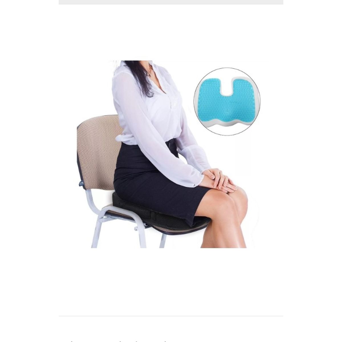 GENERICO - Cojín Asiento Gel Viscoelastico  Coxis Ortopédico