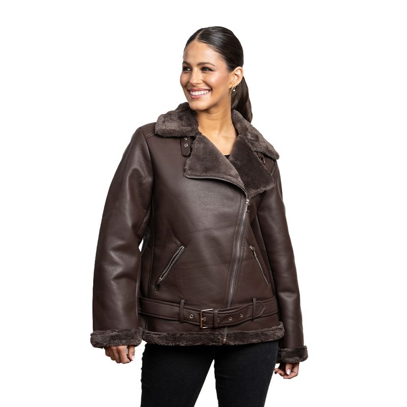 TODOPIEL - Chaqueta de Ecocuero Mujer Café Todopiel