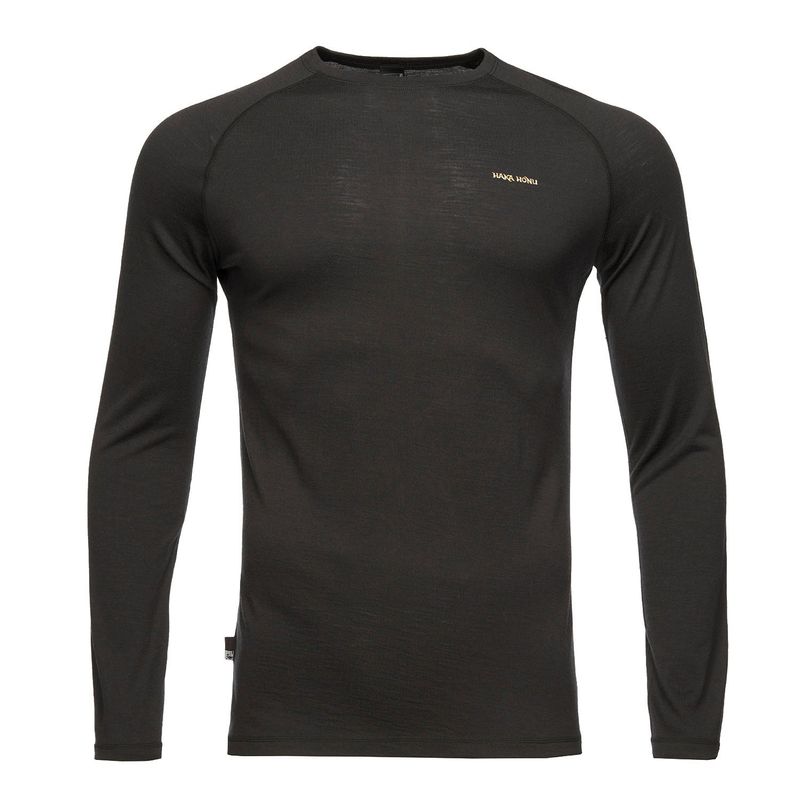 HAKA HONU - Primera Capa Hombre Carnero Top Negro Haka Honu