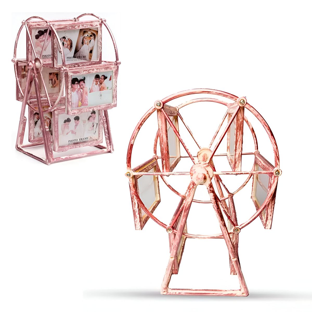 GENERICO - Porta Retratos Marco Giratorio 12 Fotos Rueda De Fortuna