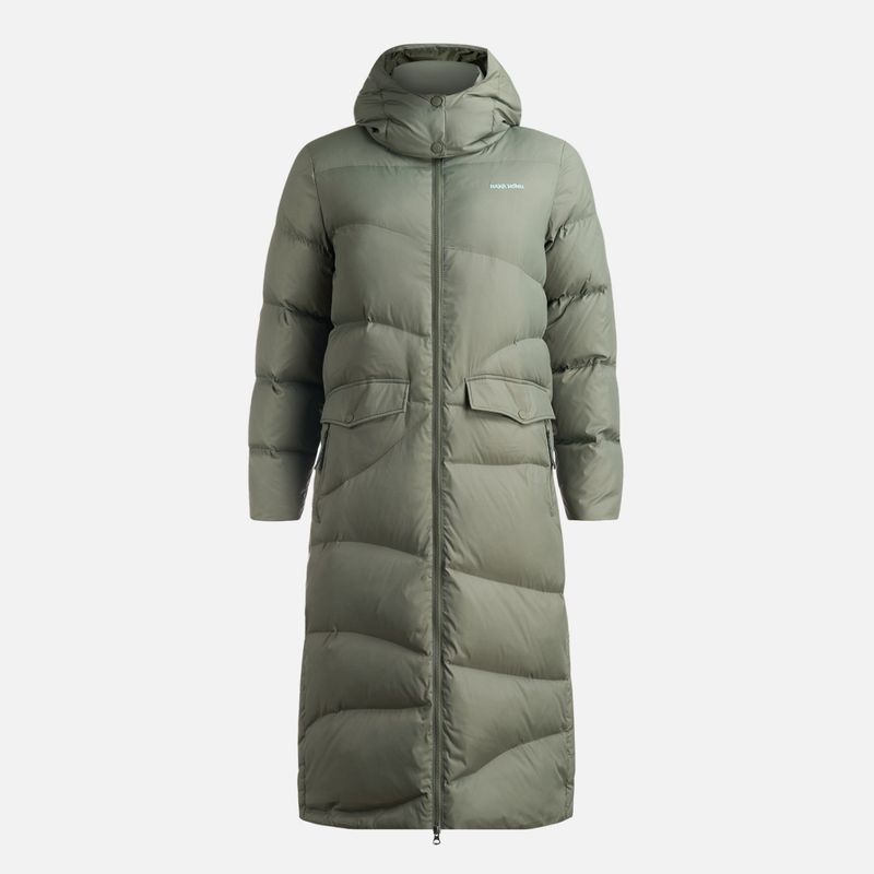 HAKA HONU - Chaqueta Mujer Termal Verde Grisaceo Haka Honu