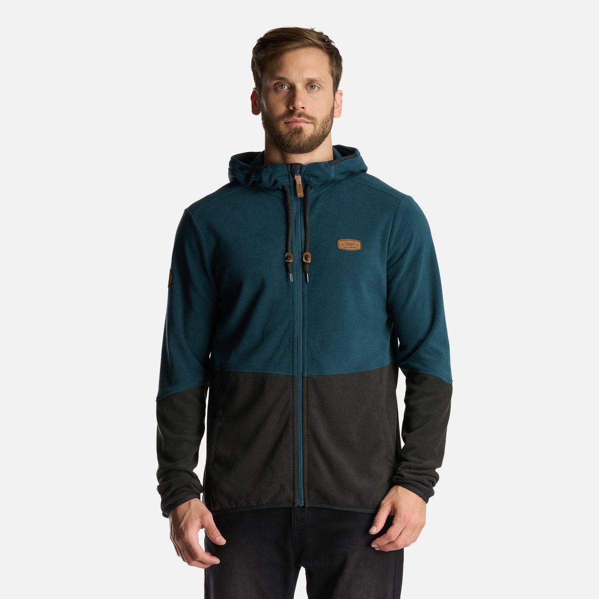 LIPPI - Poleron Hombre Stripes Nano-F Full Zip Hoody Petroleo Lippi