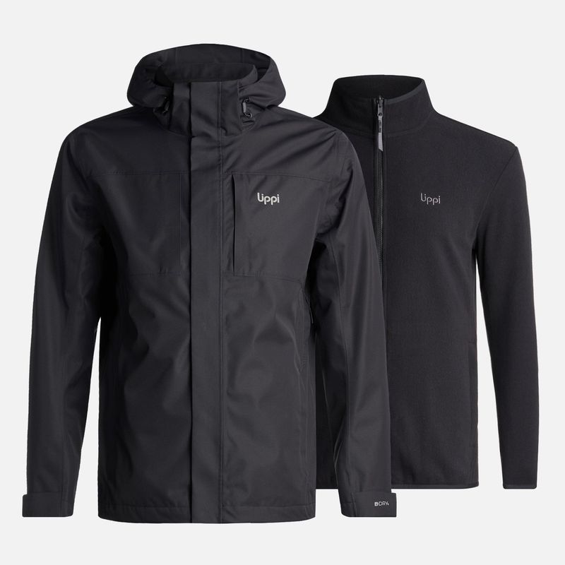 LIPPI - Chaqueta Hombre Tres Cruces Fusion-3 Hoody Jacket Negro Lippi