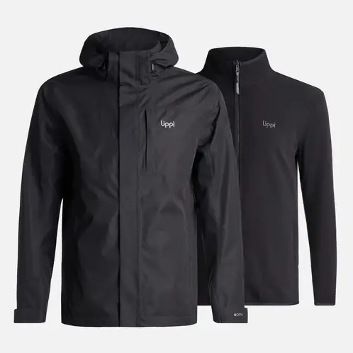 LIPPI - Chaqueta Hombre Tres Cruces Fusion-3 Hoody Jacket Negro