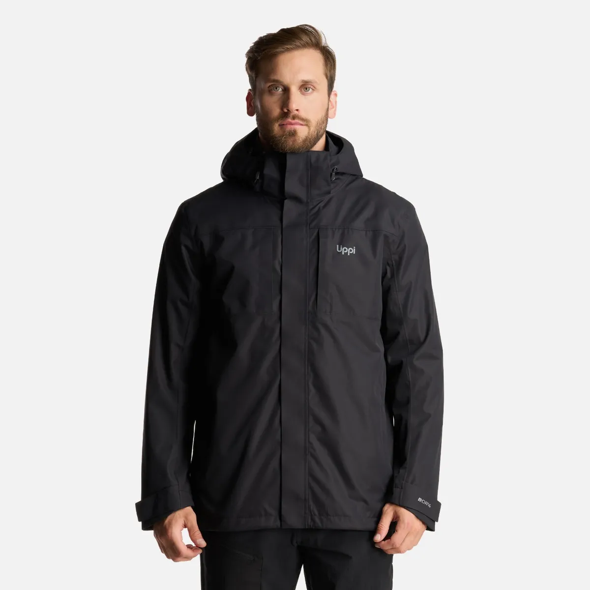 LIPPI - Chaqueta Hombre Tres Cruces Fusion-3 Hoody Jacket Negro Lippi