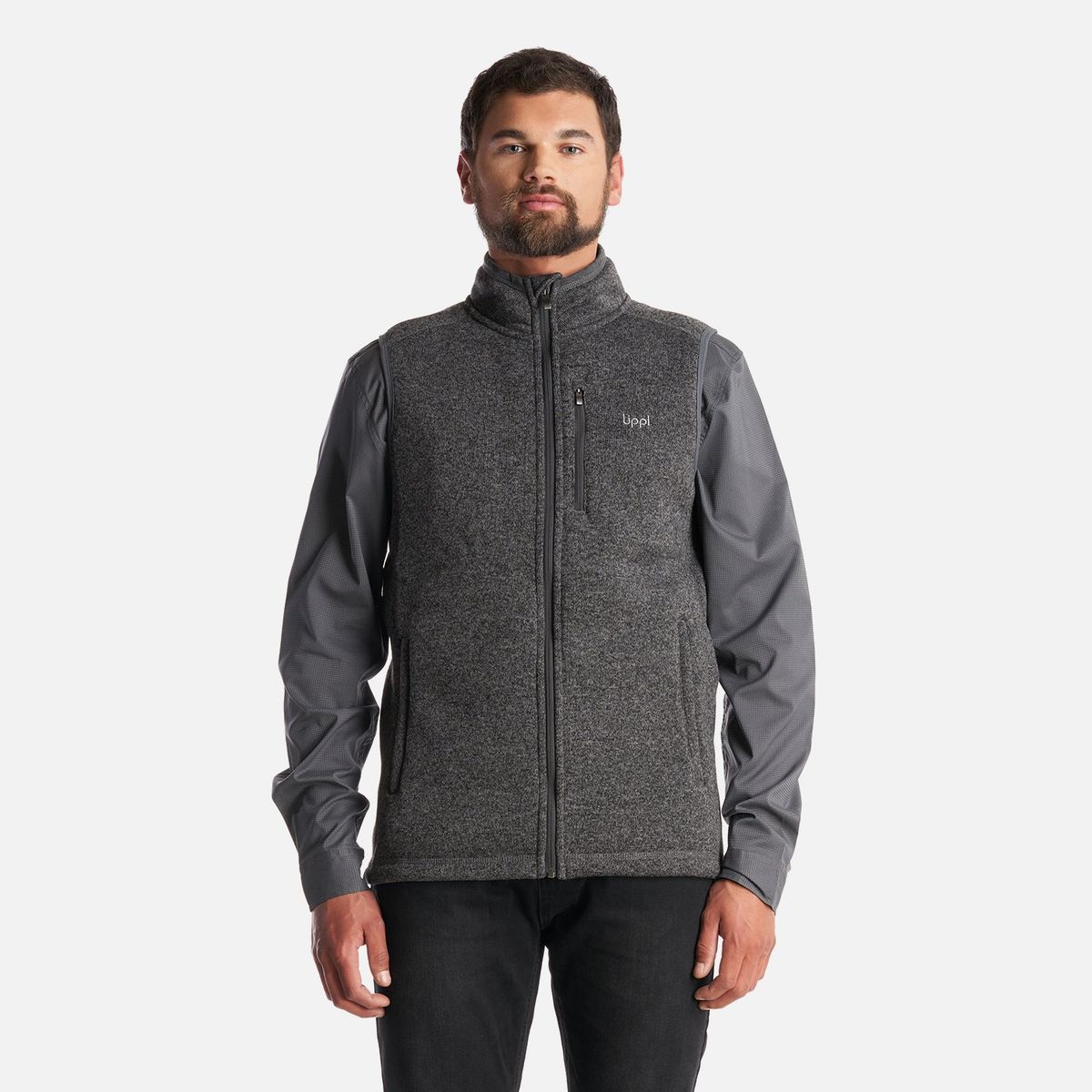 LIPPI - Chaqueta Hombre Coronado Therm-Pro Vest Melange Negro Lippi