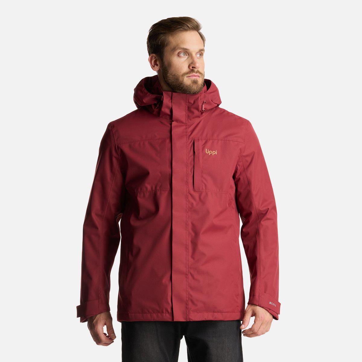 LIPPI - Chaqueta Hombre Tres Cruces Fusion-3 Hoody Jacket Burdeo Lippi