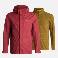 LIPPI - Chaqueta Hombre Tres Cruces Fusion-3 Hoody Jacket Burdeo