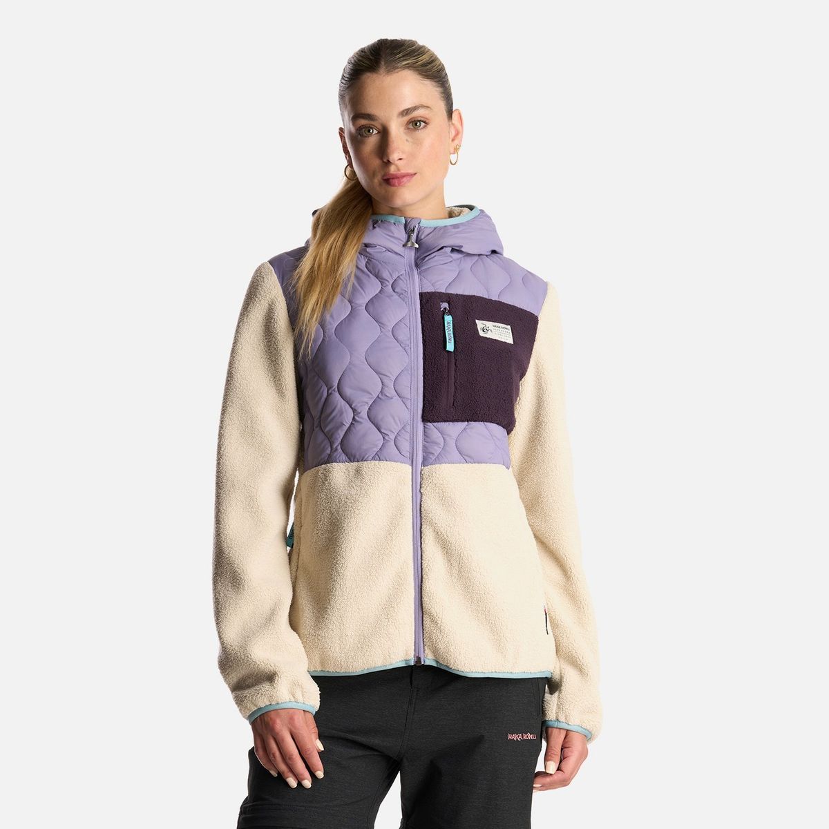 HAKA HONU - Poleron Mujer Ofri Beige Haka Honu