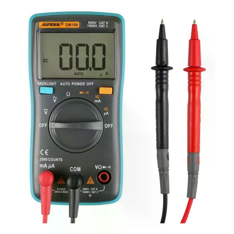 GENERICO - Multitester Multimetro Amperimetro Voltimetro Autool Dm198