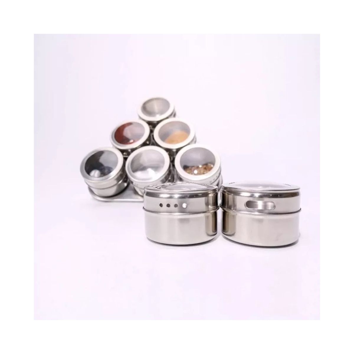 GENERICO - Organizador Triangular Condimentos Cocina 6 Pcs Especieros