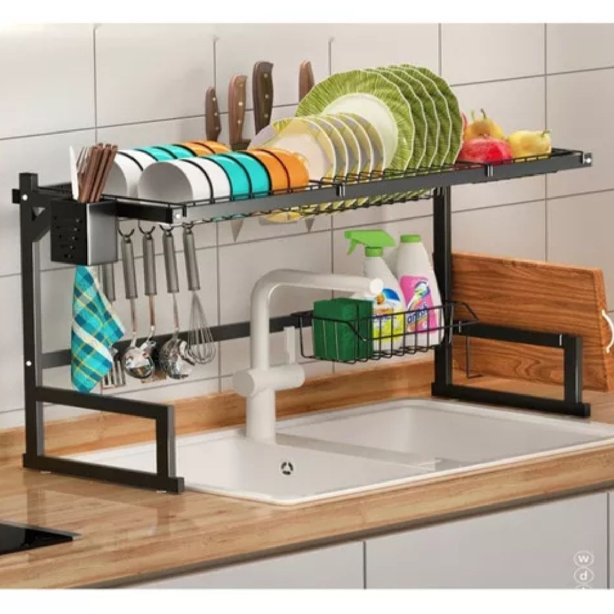 GENERICO - Rack Escurridor Seca Plato Organizador Multifuncional 65 Cm