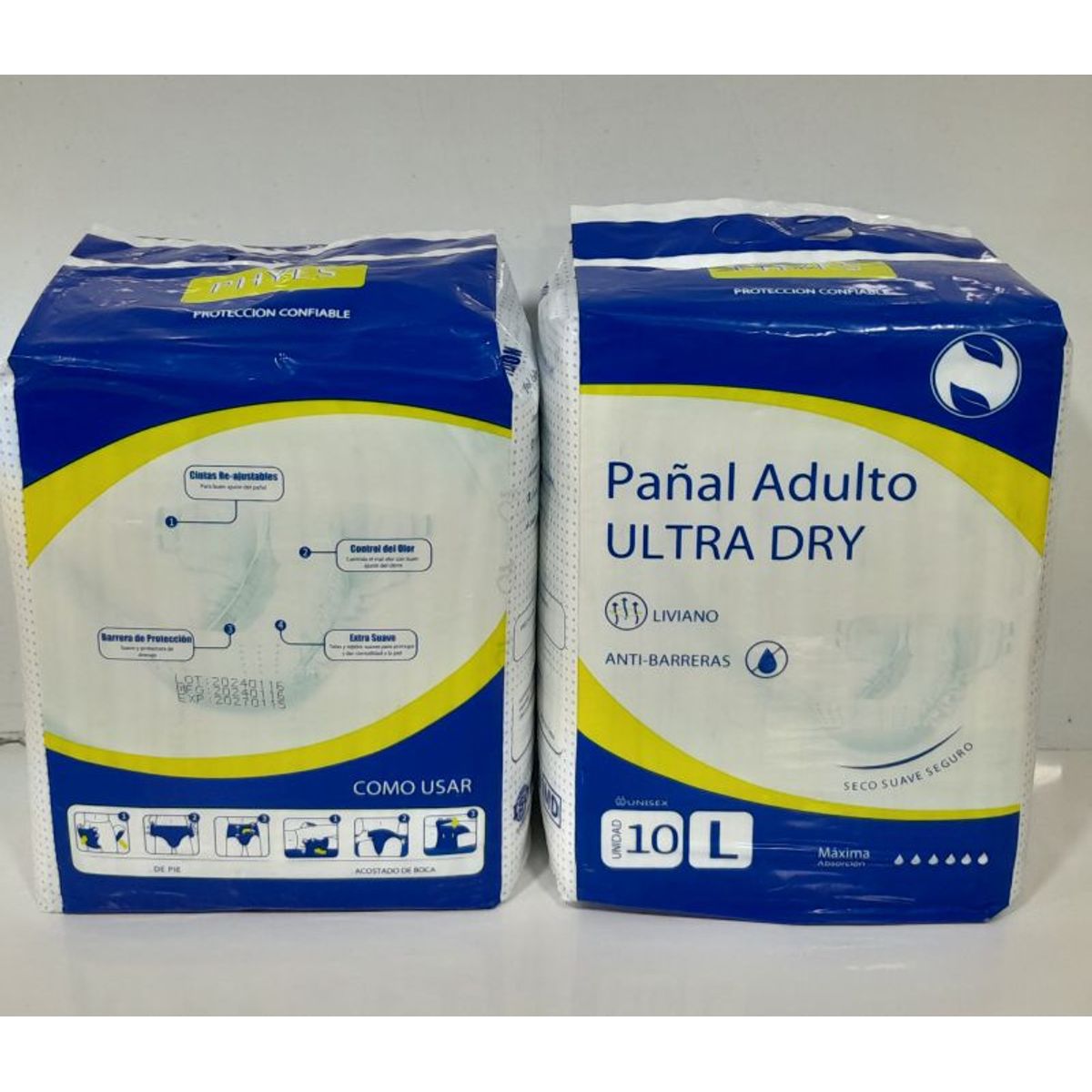 GENERICO - PAÑAL ADULTO ULTRA SECO TALLA L