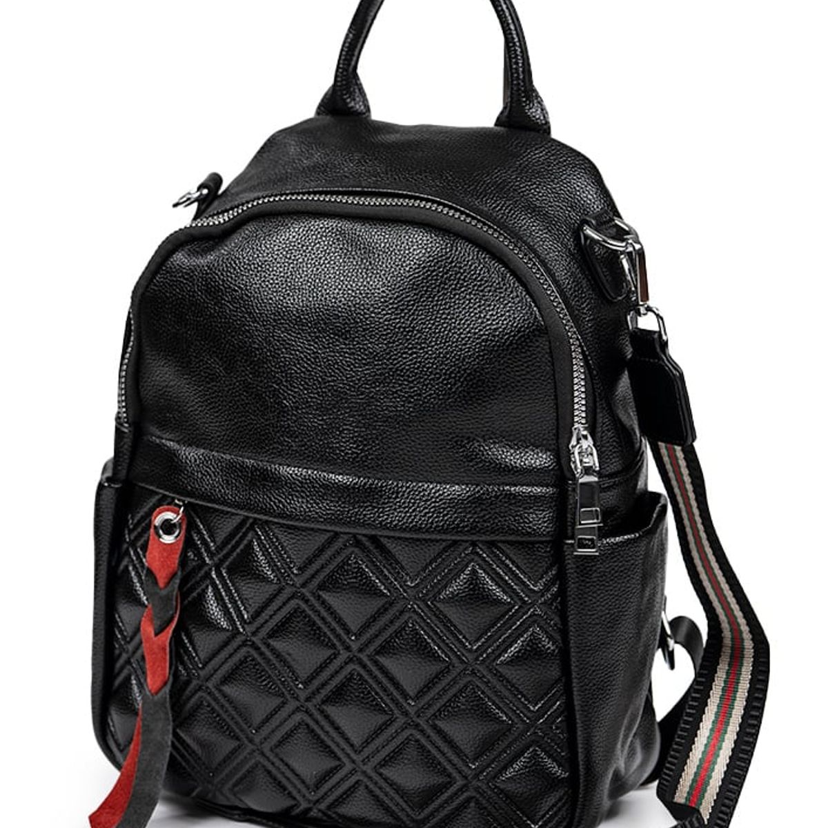 TODOPIEL - Mochila Cuero Mujer Negro Todopiel