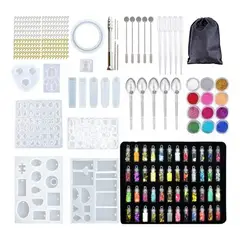 MUNDO MAGIA - Set 326 Moldes Silicona Para Velas Resina Joyería Collar