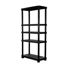 QRUBBER - Estantería Modular 5 Niveles Superforte Negro MQ