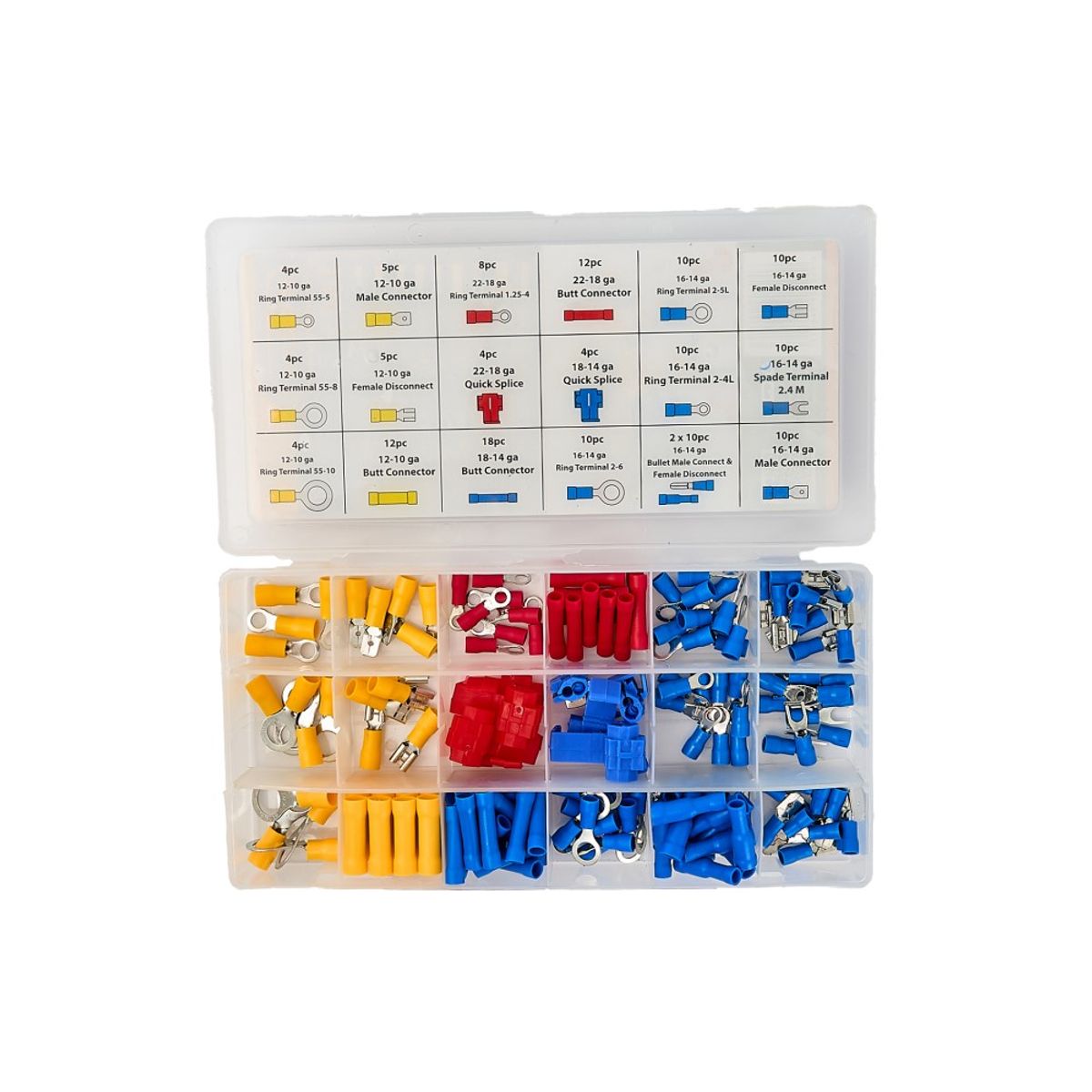 TACTIX - Caja Surtido Terminales Eléctricos Tactix 160 Piezas