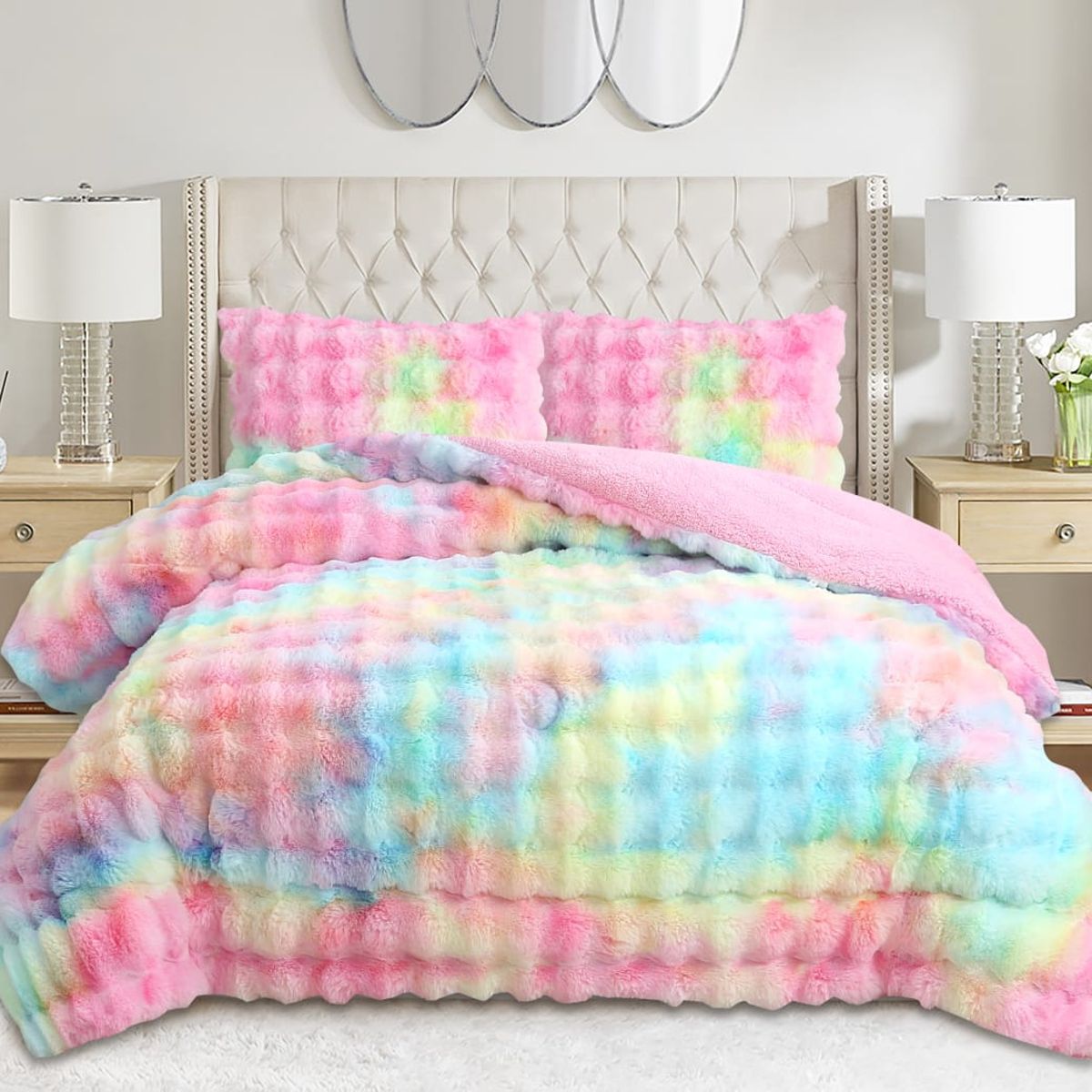 GENERICO - Cobertor de invierno con Chiporro Super Soft 2 Plazas - Arcoiris