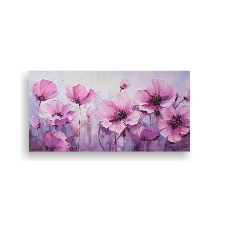 GENERICO - Pintura Decorativa Resistente En Lienzo Con Flores En Colore 160x80cm