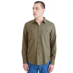 DOCKERS - Camisa Hombre Work Regular Fit Verde