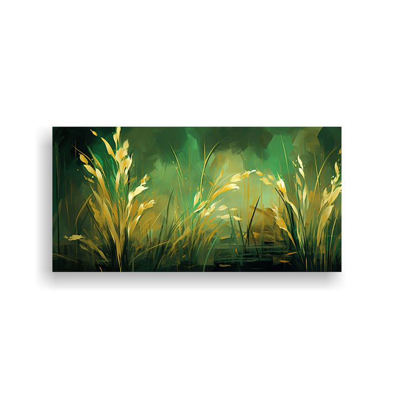 GENERICO - Pintura Decorativa: Intrincados Detalles De Una Caña De Ree 160x80cm
