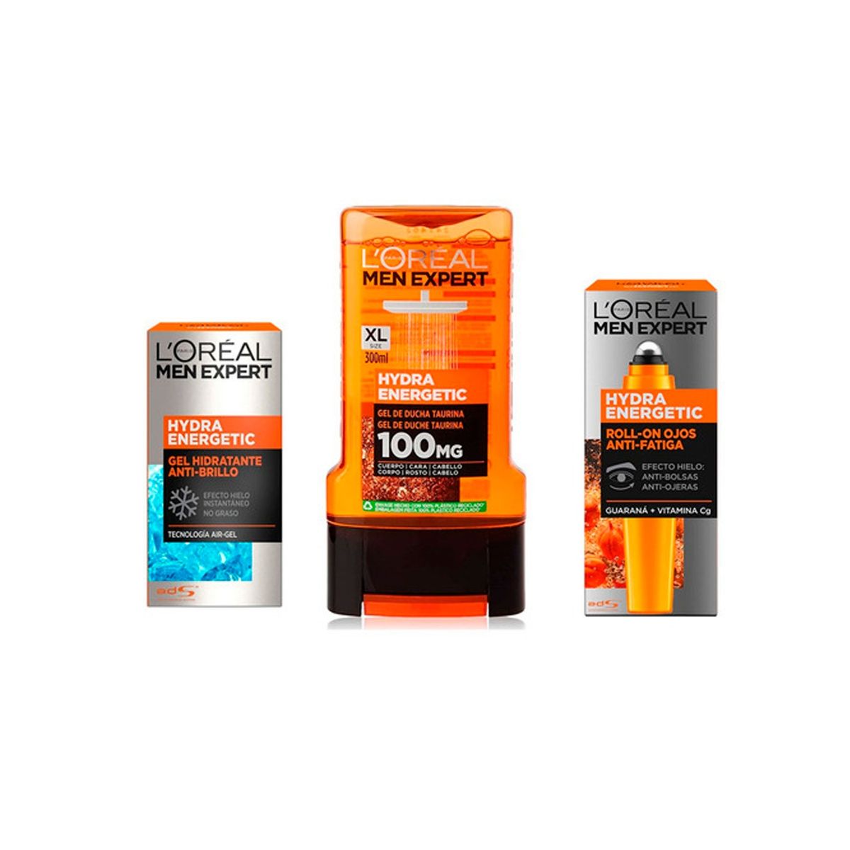 MEN EXPERT - Pack Men Expert Hydra Gel Ducha+ Antibrillo + Contorno Ojos