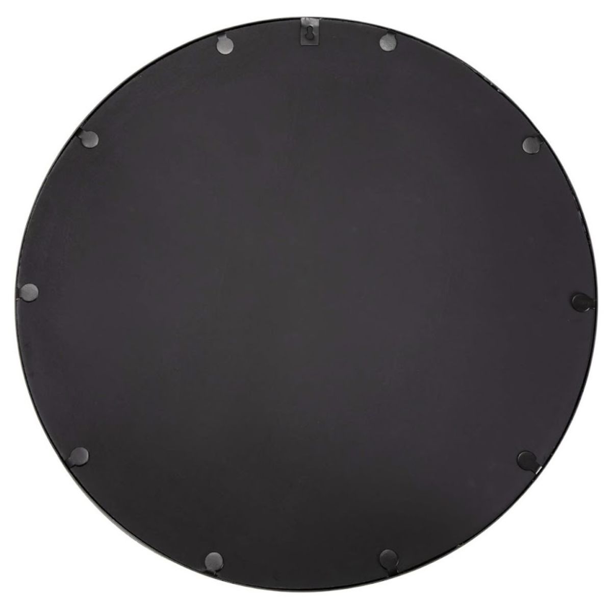 GENERICO - Espejo Redondo 60 cm Marco de metal negro