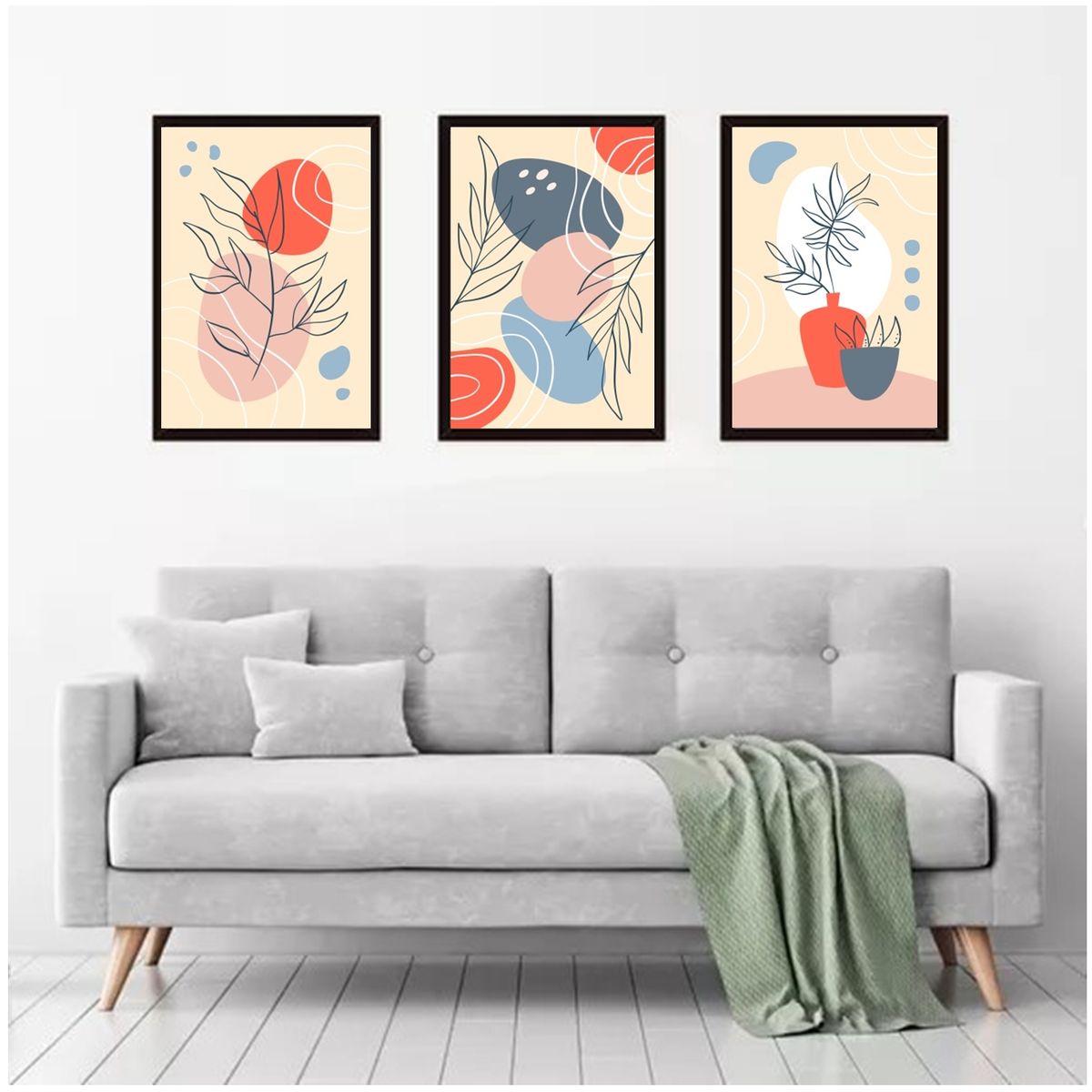 GENERICO - Cuadros Decorativos  Pack X 3 Uds. 35x50 Cm C/u