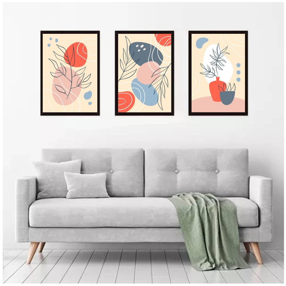 GENERICO - Cuadros Decorativos  Pack X 3 Uds. 35x50 Cm C/u