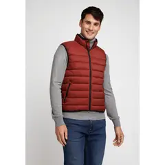 PERRY ELLIS - Parka Hombre Sin Mangas Acolchada Ladrillo