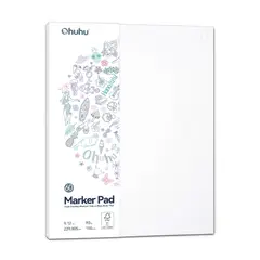 OHUHU - Block para marcador alcohol 22.9x30.5cm,60 hojas,150g