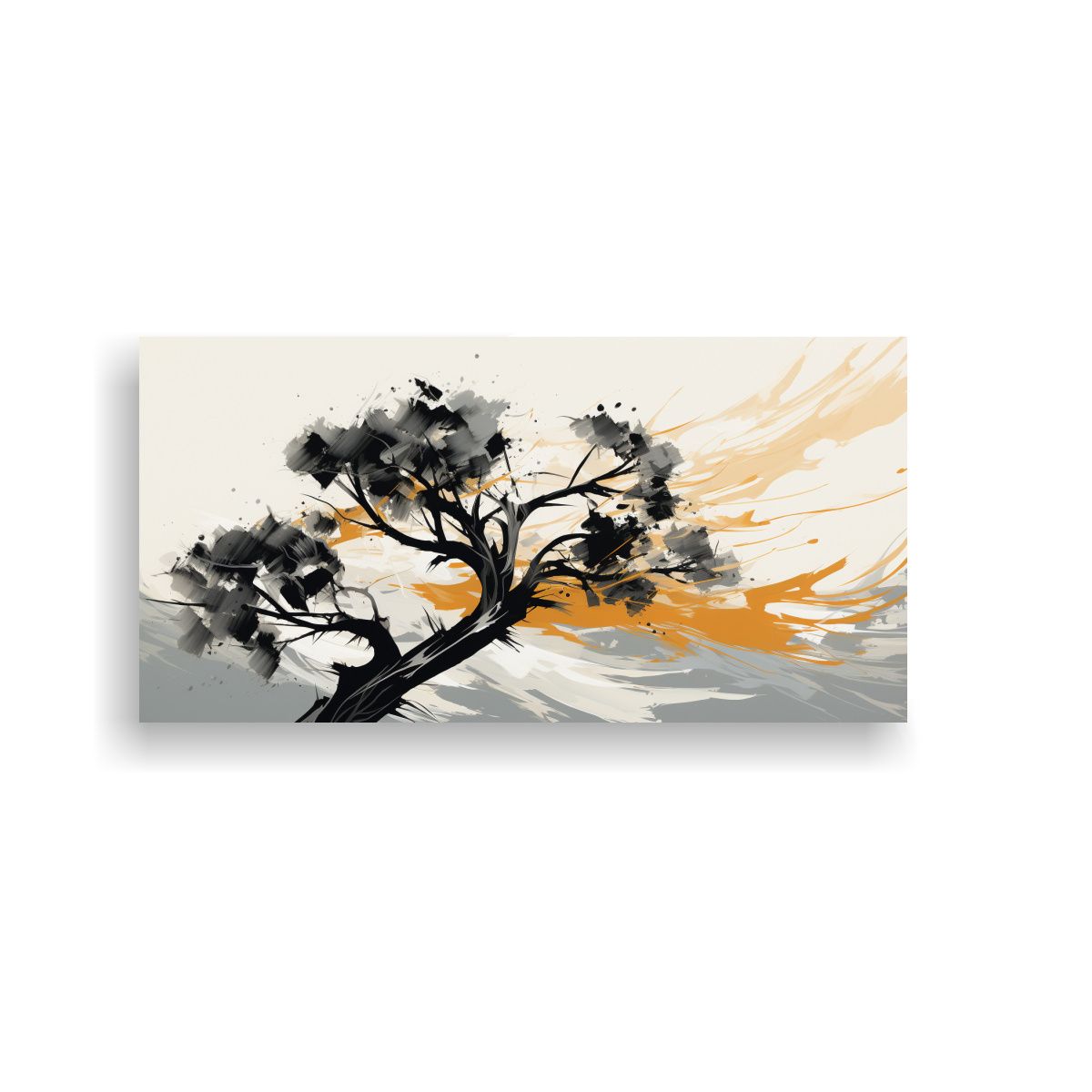 GENERICO - Pintura De Pared Moderna Exclusiva De Un Pino Escocés En Bl 160x80cm