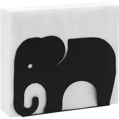GENERICO - Servilletero elefante negro