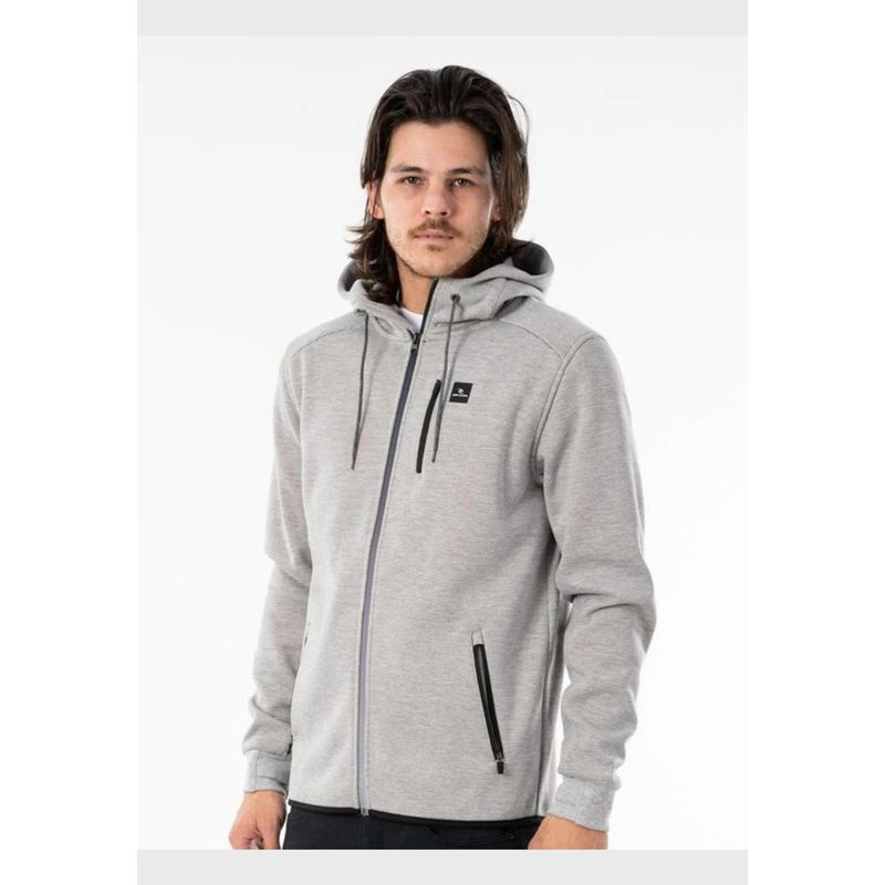RIP CURL - Poleron Anti Series Departed Zip Thr Gris Hombre Rip Curl