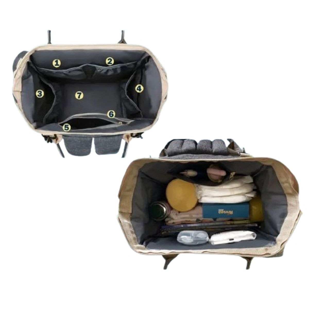 GENERICO - Mochila pañalera maternal negra