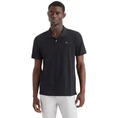 DOCKERS - Polera Hombre Polo Rib Collar Regular Fit Negro