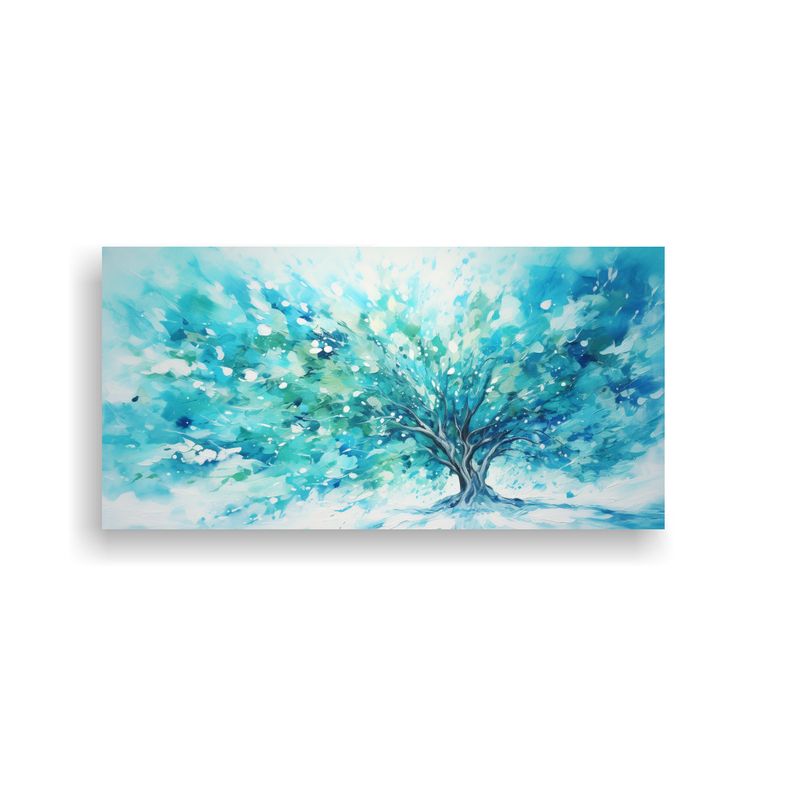 GENERICO - Arte En Tela: Cuadro Bonito De Un Árbol Tropical En Turques 160x80cm