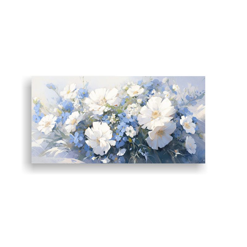 GENERICO - Pintura De Flores En Lienzo: Arte De Pared Forma Intenso En  160x80cm