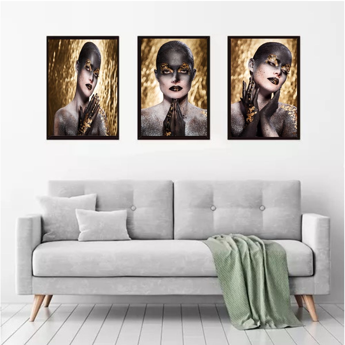 GENERICO - Cuadros Decorativos Retrato  Pack X 3 Uds. 35x50 Cm C/u
