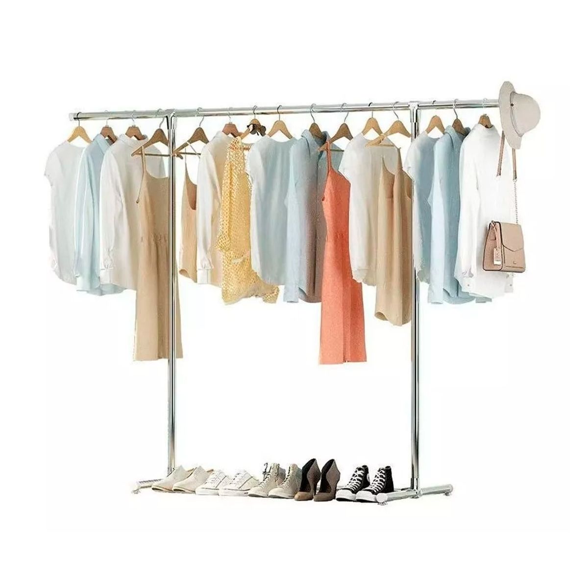 GENERICO - Tendedero De Ropa Simple Perchero Colgador Plegable Movil